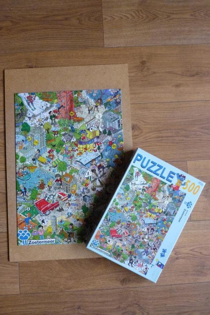 Giraffe Cartoonpuzzel John Erkelens '' ZOETERMEER '' 500 st., Ophalen of Verzenden, 500 t/m 1500 stukjes, Gebruikt, Legpuzzel