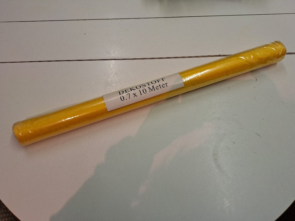 rol gele decoratie stof, nieuwstaat, Hobby en Vrije tijd, Stoffen en Lappen, Overige materialen, Geel, Nieuw, Ophalen of Verzenden