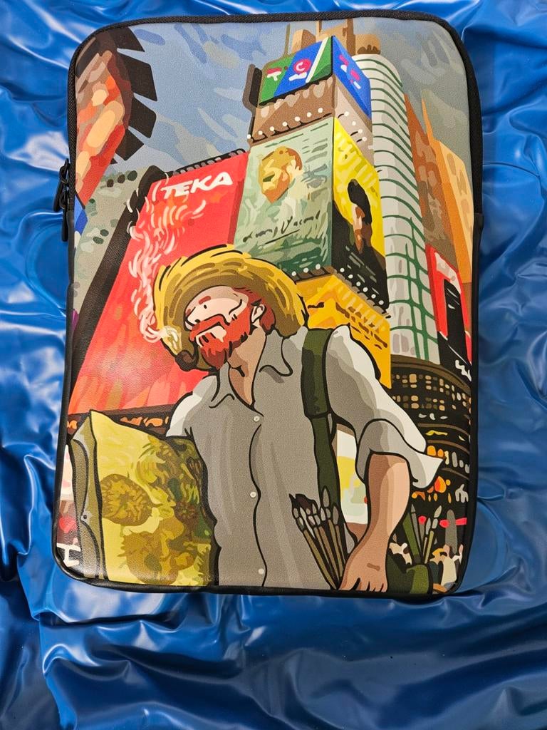 Laptophoes met unieke print - 13 inch, Computers en Software, Gevoerd laptopvak, 15 inch, Ophalen of Verzenden, Zo goed als nieuw