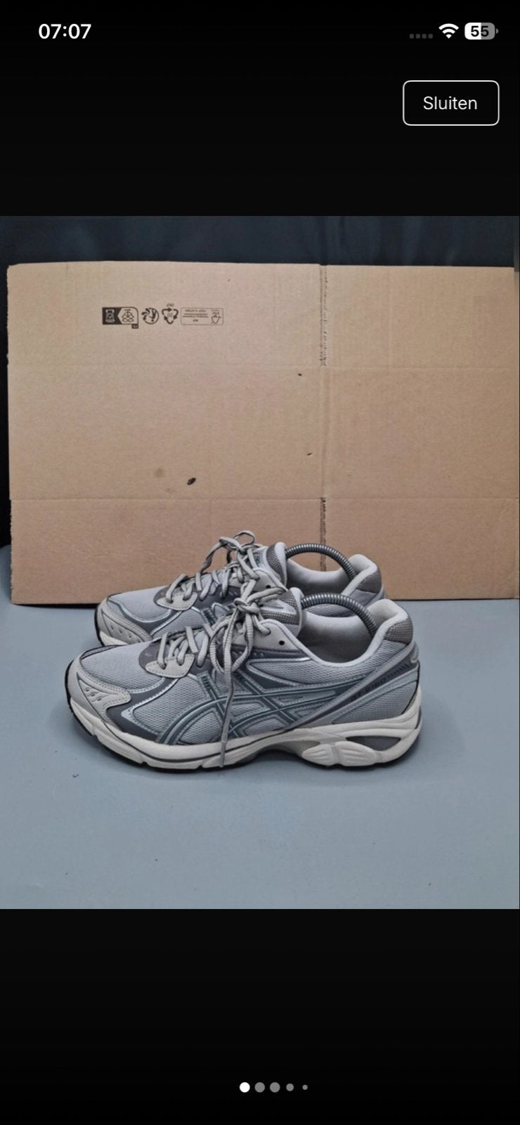 Asics GT-2160 hardloopschoenen - grijs, Ophalen of Verzenden, Gedragen, Grijs, Sportschoenen