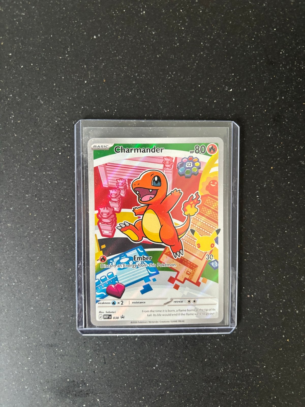 Charmander (MEP 038) Pokémon kaart, Ophalen of Verzenden, Nieuw, Losse kaart, Foil