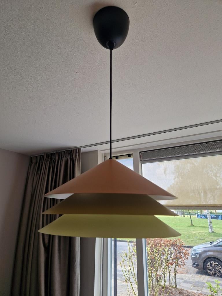 Hanglamp Ikea met drie lagen in bruin en groen, Ophalen of Verzenden