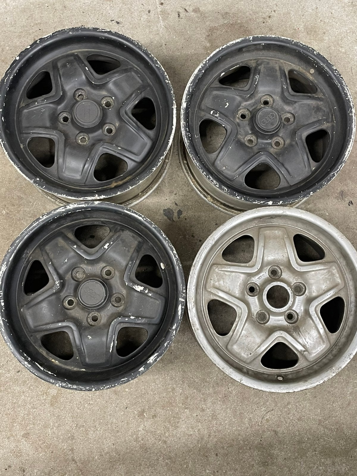 Originele Fuchs-velgen, afkomstig van een Audi Ur-quattro, Ophalen