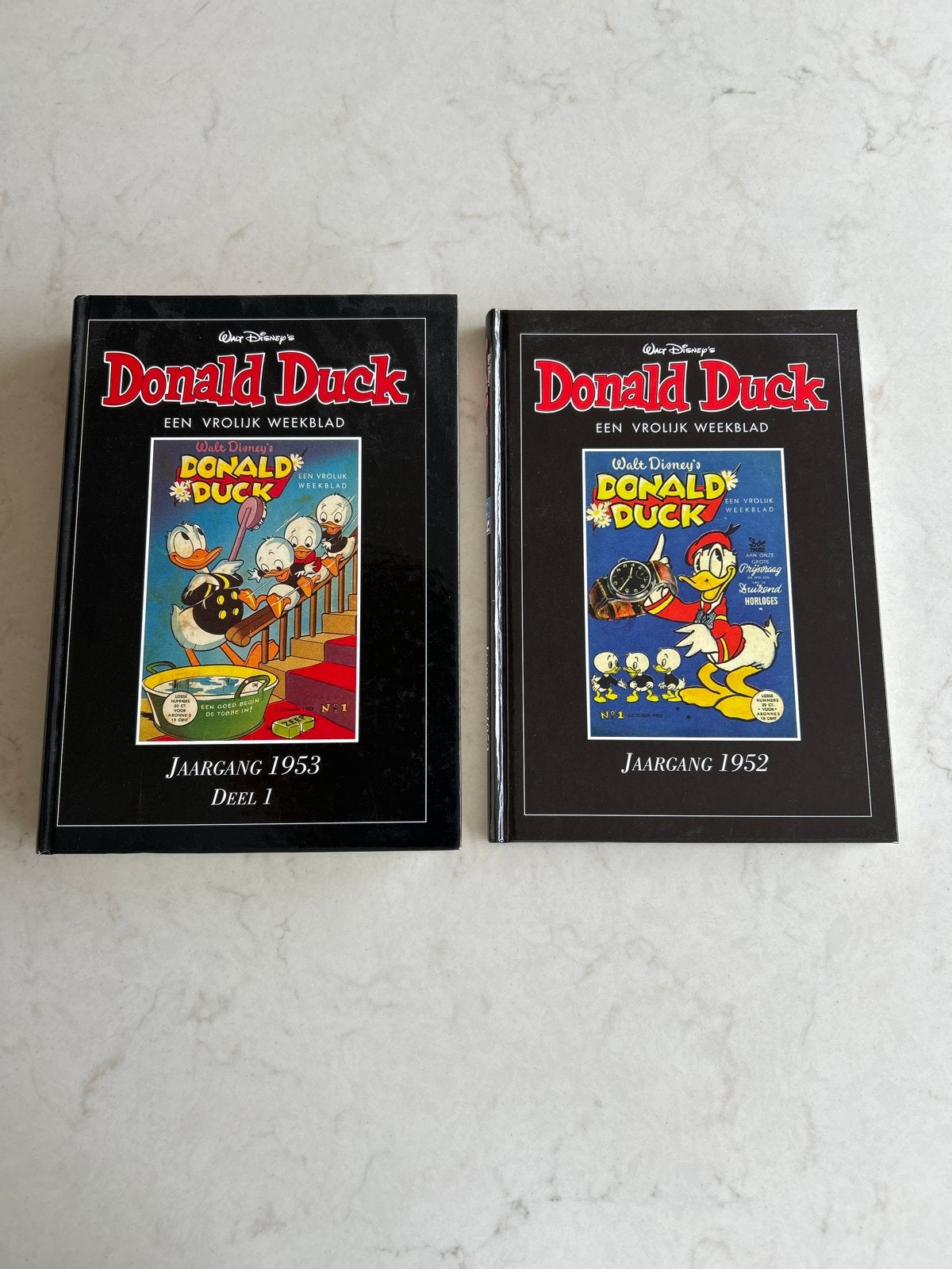 2 Luxe Donald Duck Hardcover Boeken – 1952 & 1953 (, Meerdere stripboeken, Ophalen of Verzenden, Gelezen