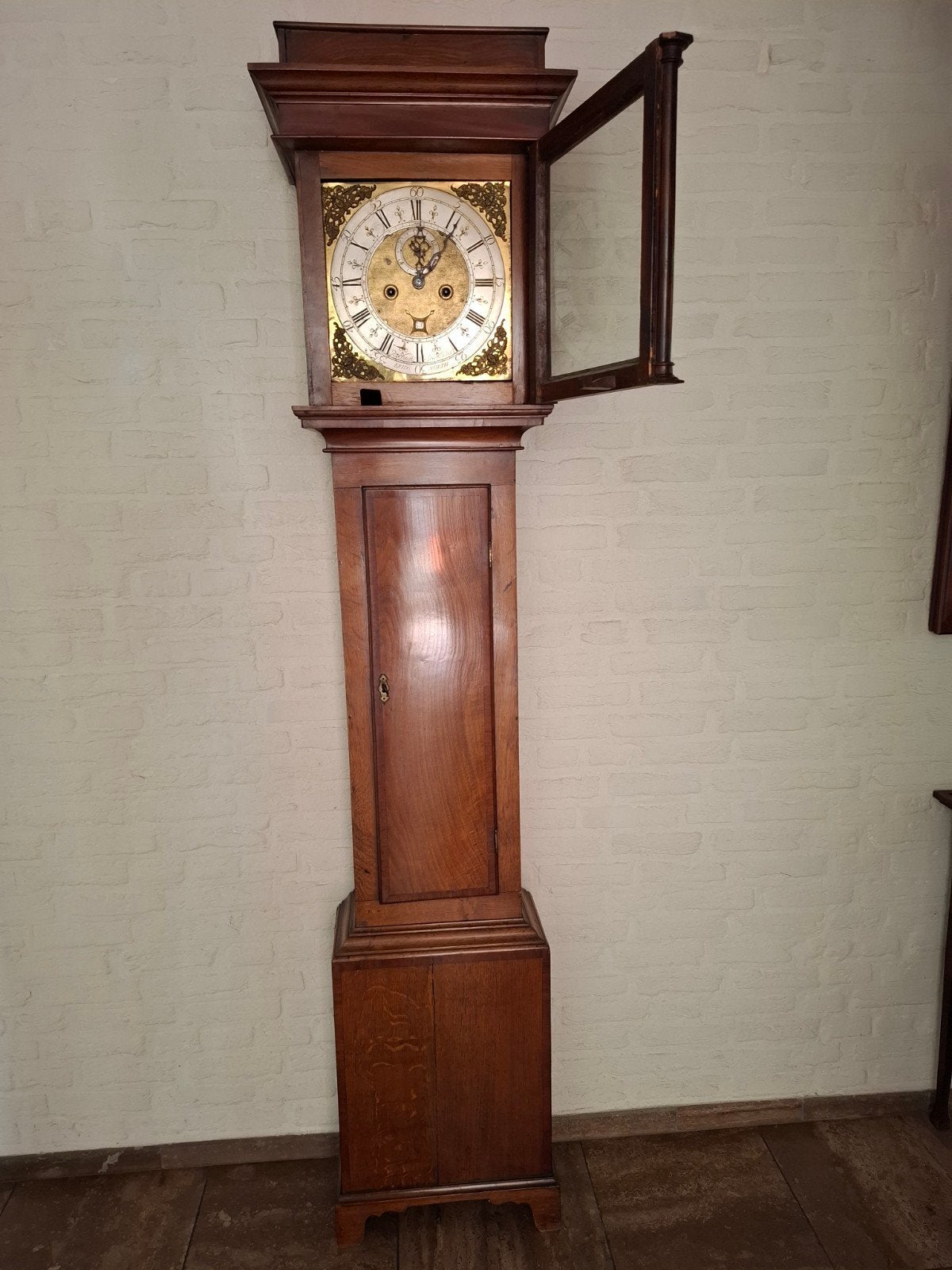 Antieke staande klok van Richard Stephens, Bridgnorth, Ophalen