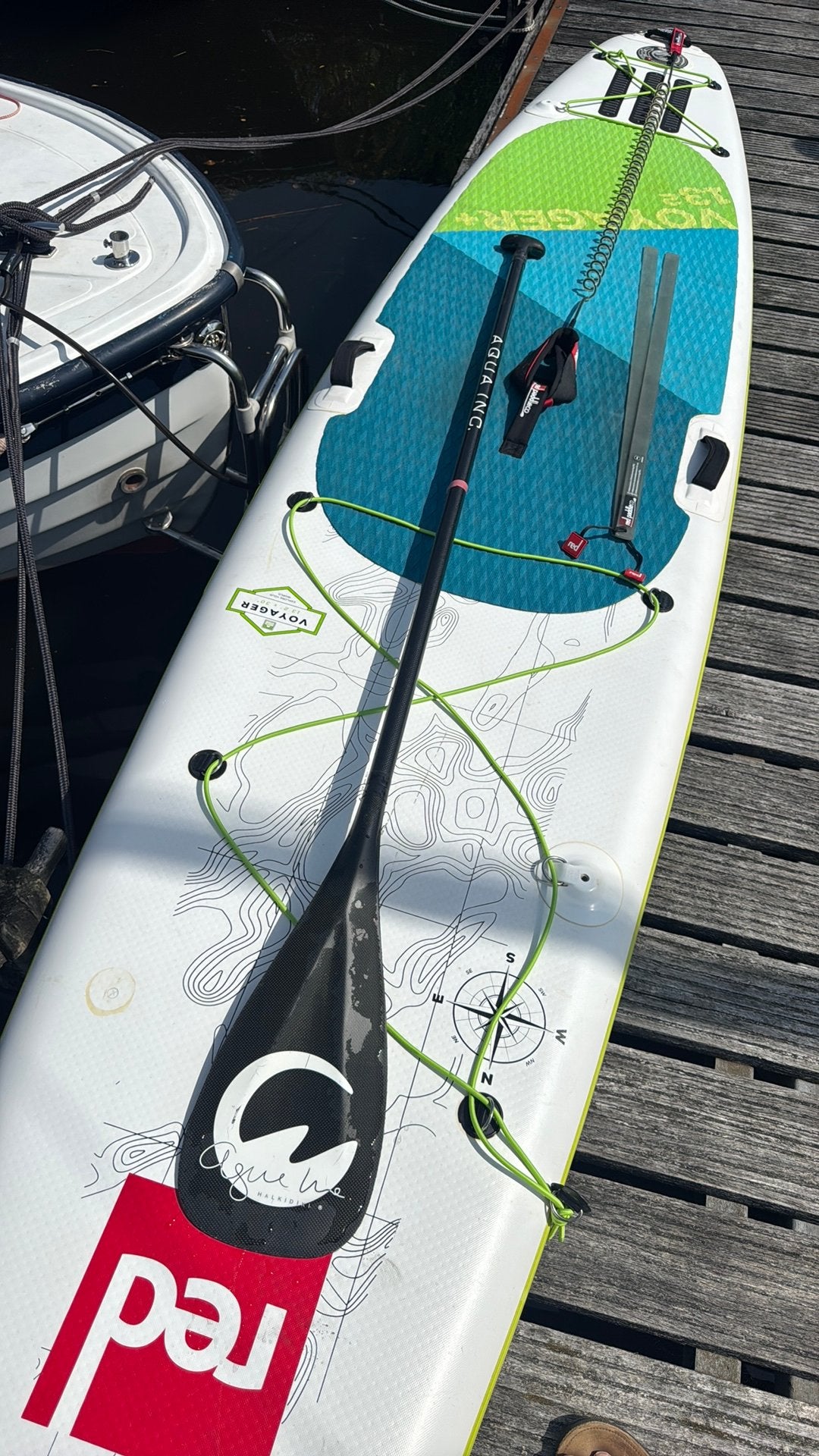 Full carbon sup paddle aqua inc victory - Licht & Supersterk, Ophalen of Verzenden, Zo goed als nieuw, SUP-peddels