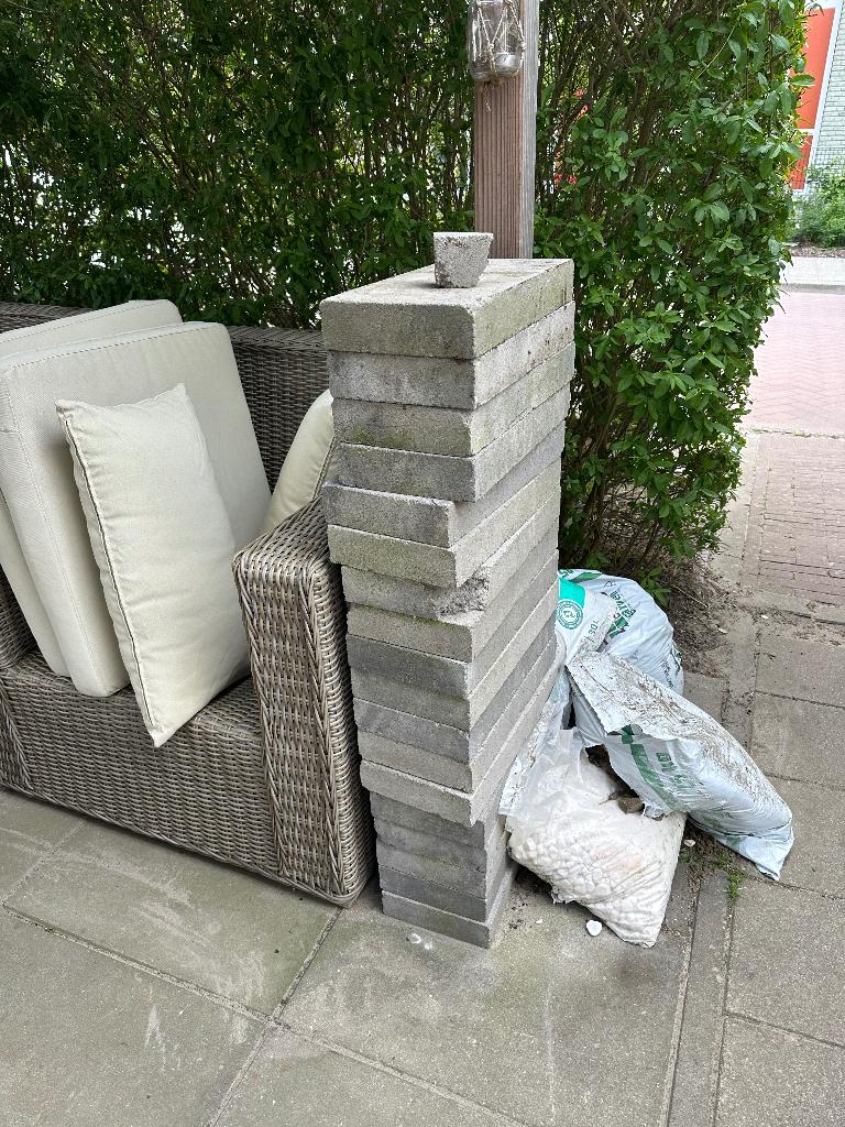 Tegels tuin, Tuin en Terras, Ophalen, Zo goed als nieuw, Beton, Terrastegels