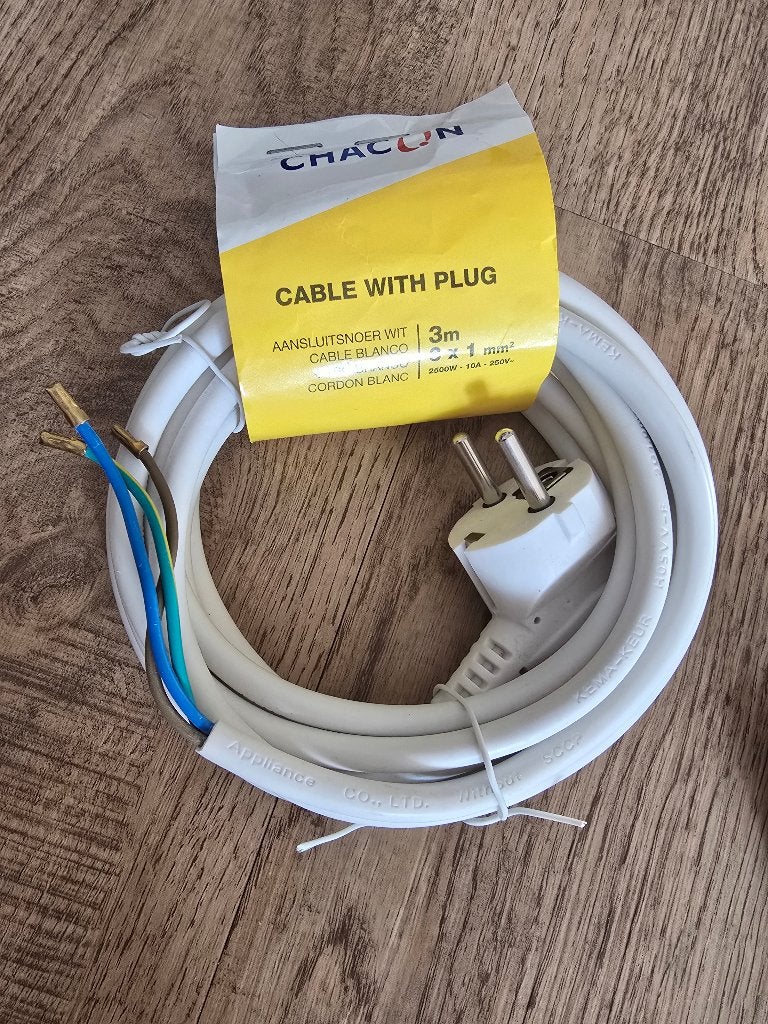 Aansluitsnoer 3m, nieuw, Doe-het-zelf en Verbouw, Elektra en Kabels, Ophalen of Verzenden, Nieuw, Overige merken, Kabel of Snoer
