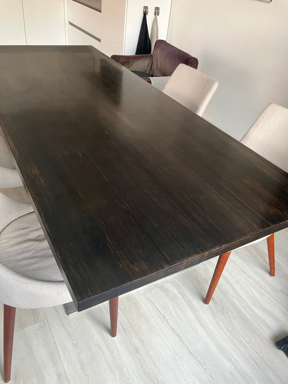 Zware grote  eetkamertafel voor 10 personen, Huis en Inrichting, Tafels | Eettafels, Ophalen, Gebruikt, 100 tot 150 cm, 200 cm of meer