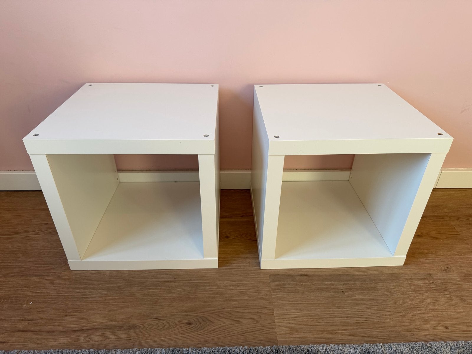 2 nette witte Kallax kastjes - Houten, Ophalen, Zo goed als nieuw