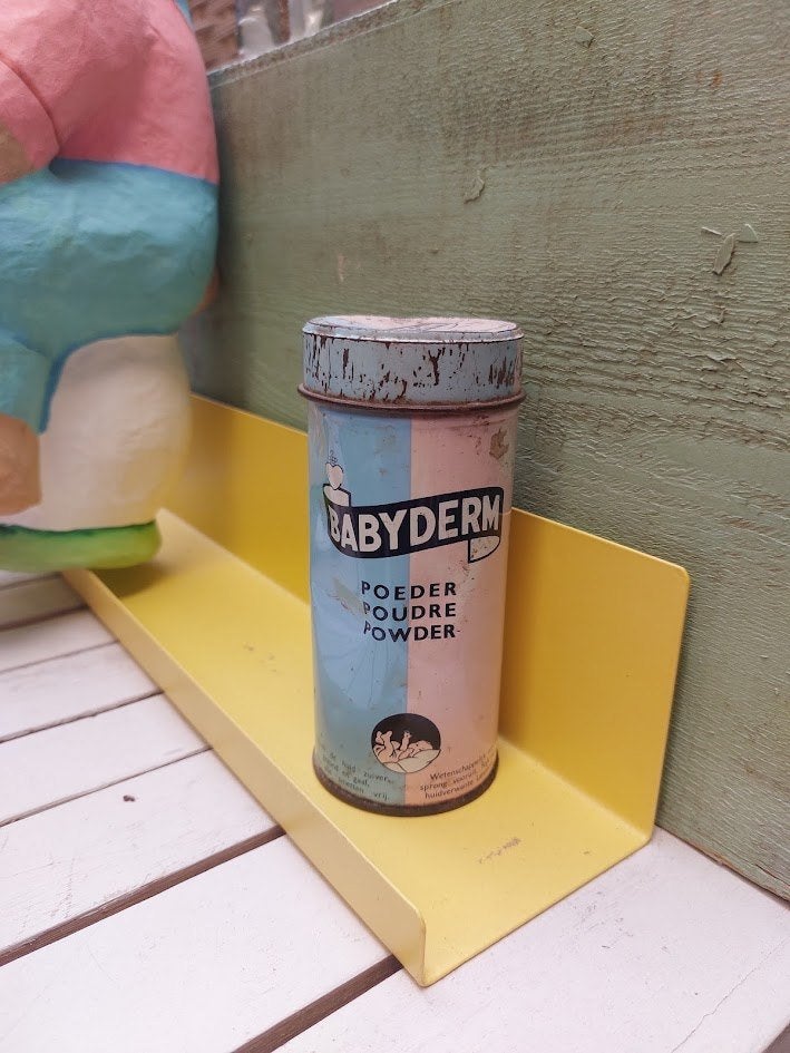 Vintage Babyderm Poeder Blikje – Jaren '50/'60, Ophalen of Verzenden