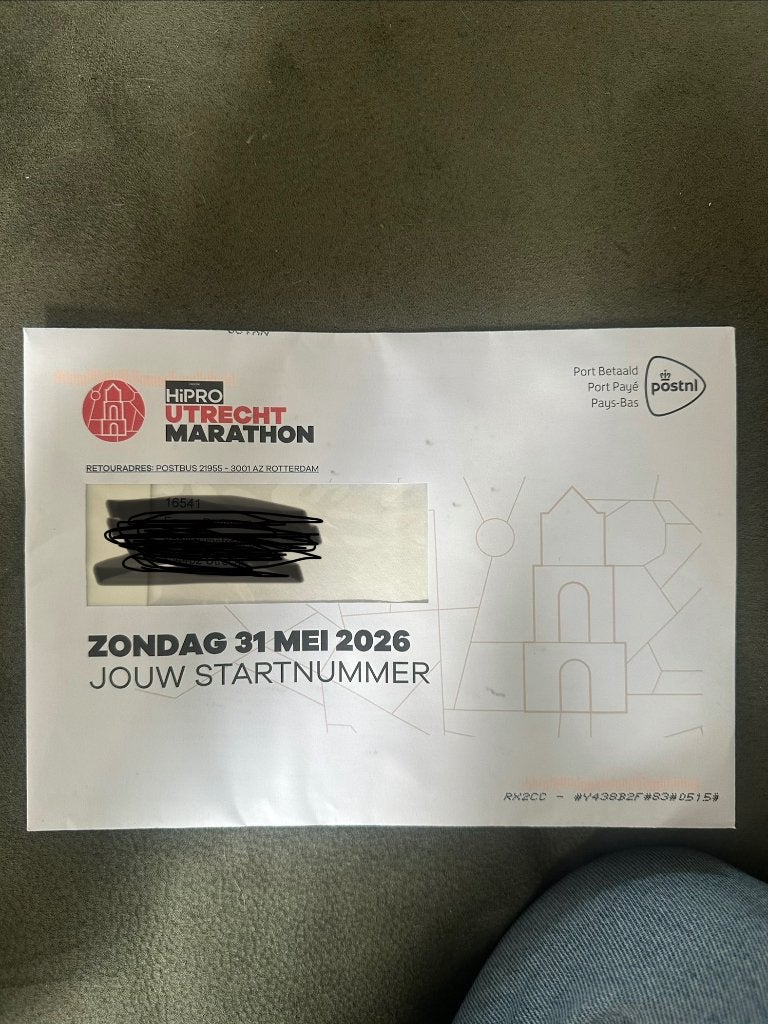 Startbewijs Utrecht Halve Marathon 31 mei, Overige typen, Nieuw, Hardlopen, Ophalen