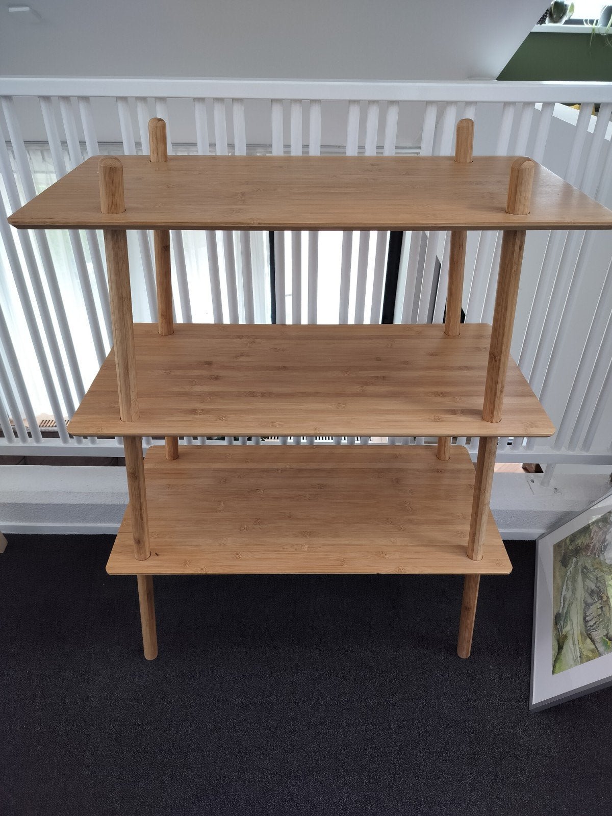 Bamboe rekje met 3 planken - 110x80x40 cm, Ophalen, Gebruikt