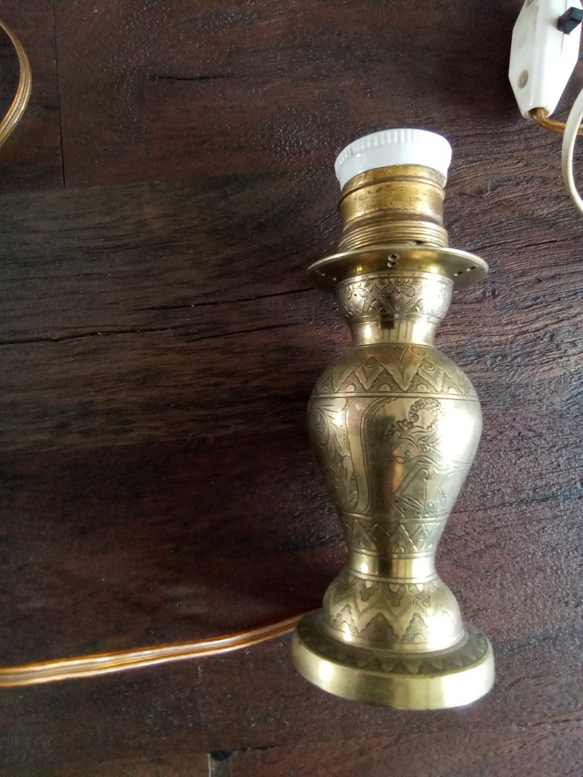Antieke lampje zonder lampenkap Retro Vintage, Antiek en Kunst, Antiek | Lampen, Ophalen of Verzenden