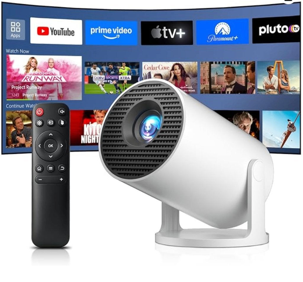 Mini Projector 4K - Smart Android 14 WiFi 6 Bluetooth, Verzenden, Nieuw, LED, Overige resoluties