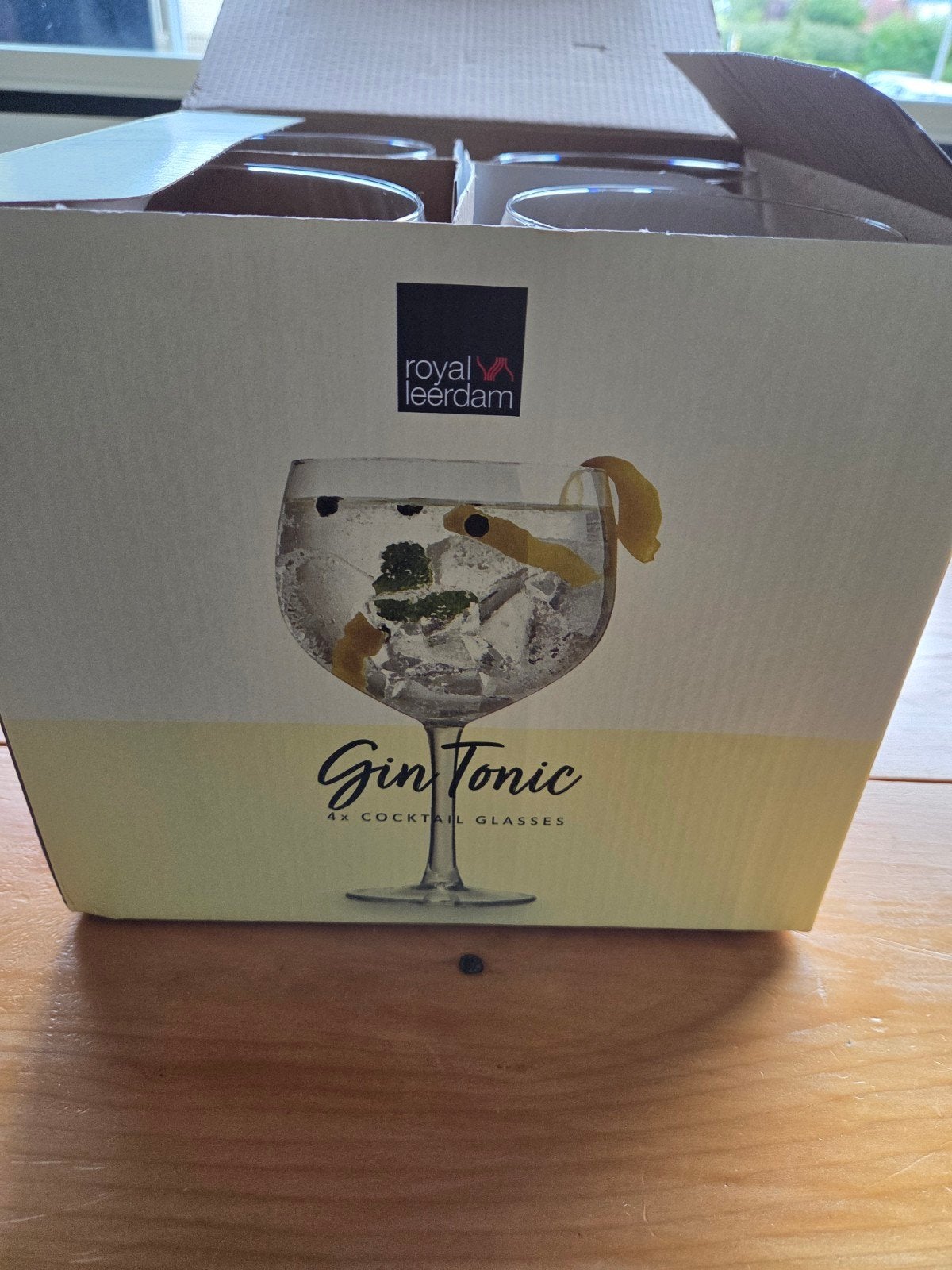 gin tonic glazen 4x, Ophalen, Zo goed als nieuw, Overige typen