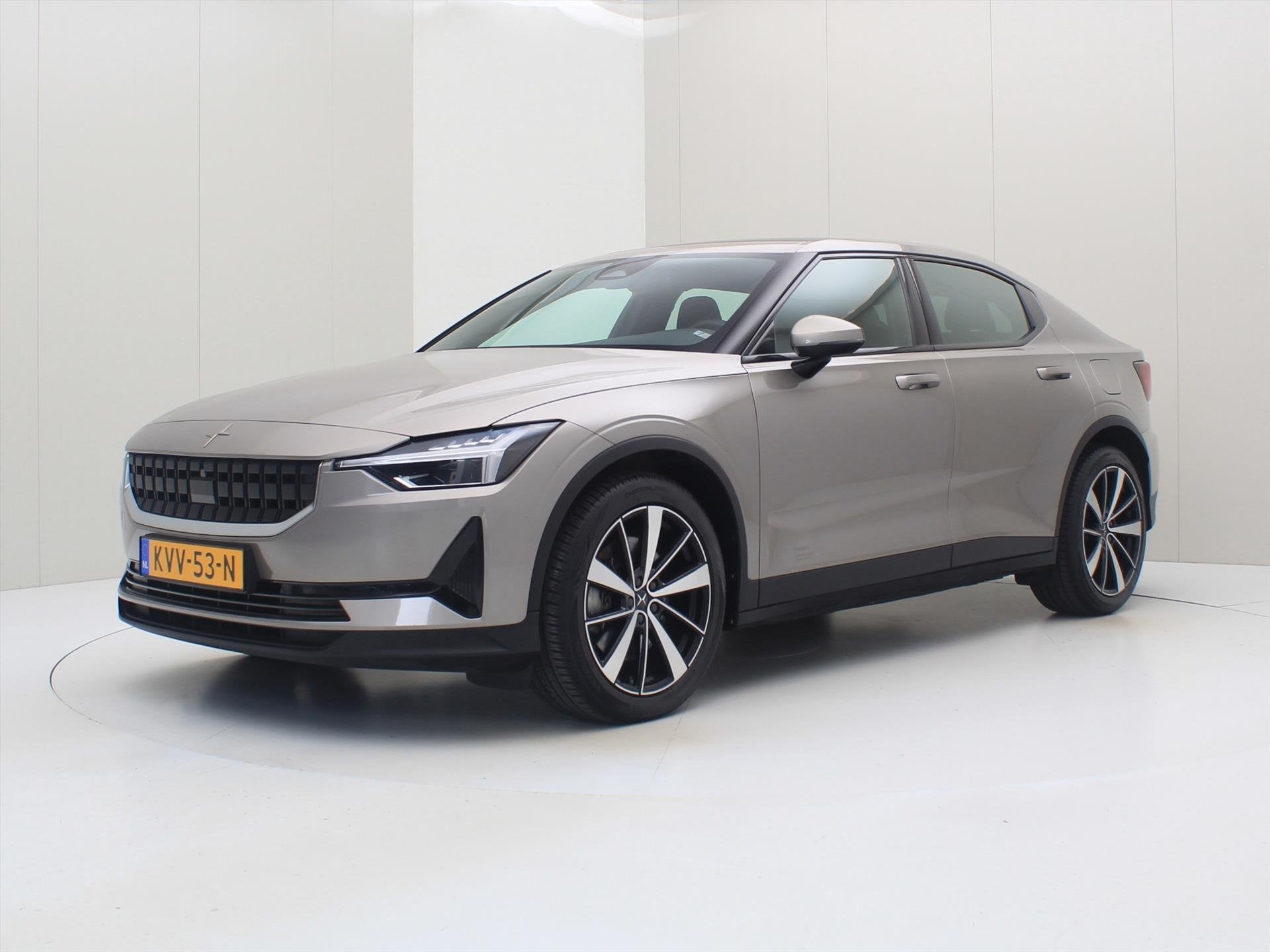 Polestar 2 Long Single Motor 231pk 93% SoH [ CRUISE+WARMTEPO, Auto's, Automaat, Stof, Gebruikt, Zwart