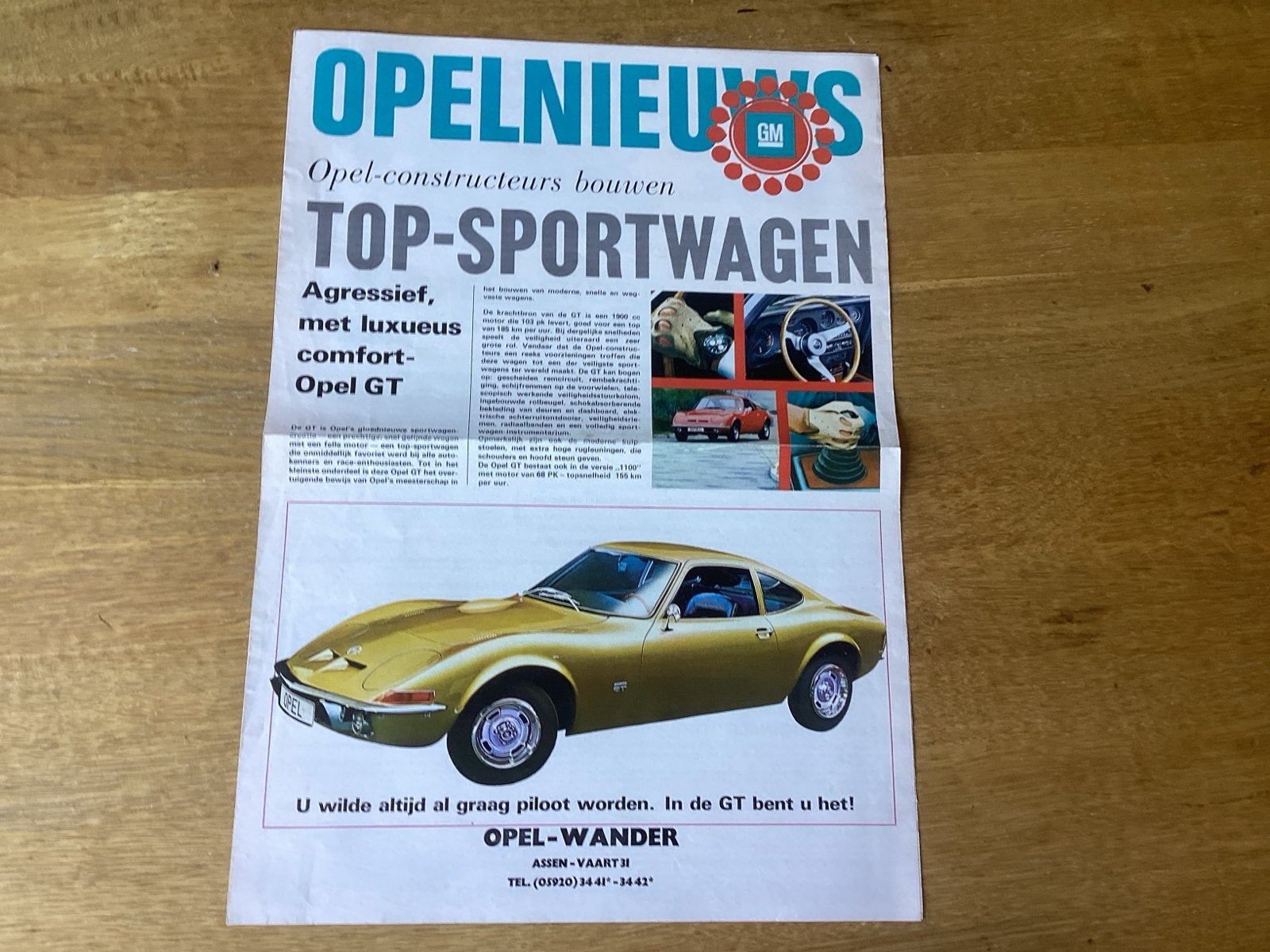 Opel Nieuws: Top-Sportwagen Opel GT (1968), Ophalen of Verzenden, Gelezen, Opel