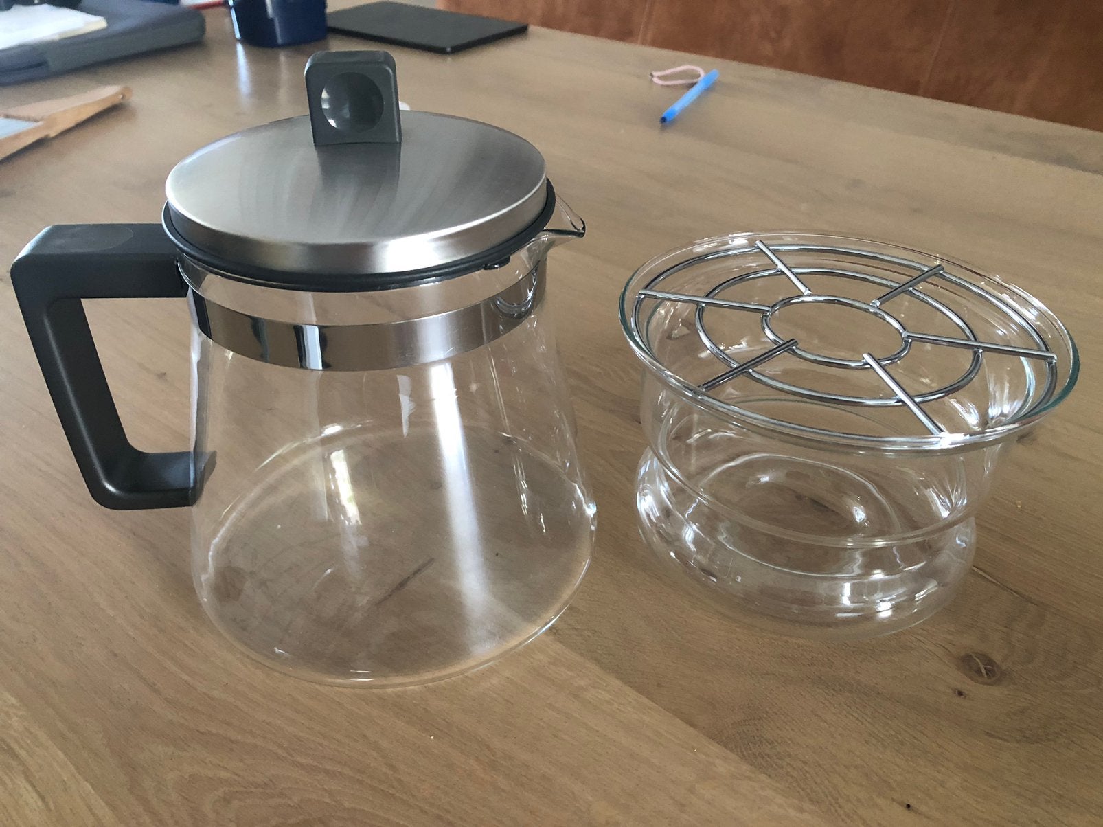 Glazen theepot, Huis en Inrichting, Keuken | Potten en Pannen, Ophalen, Gebruikt, Glas, Overige typen