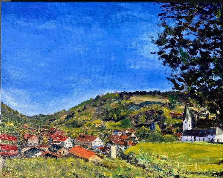 Beieren / Duitsland. Missen Wilhams olie op doek 40x50 cm, Ophalen