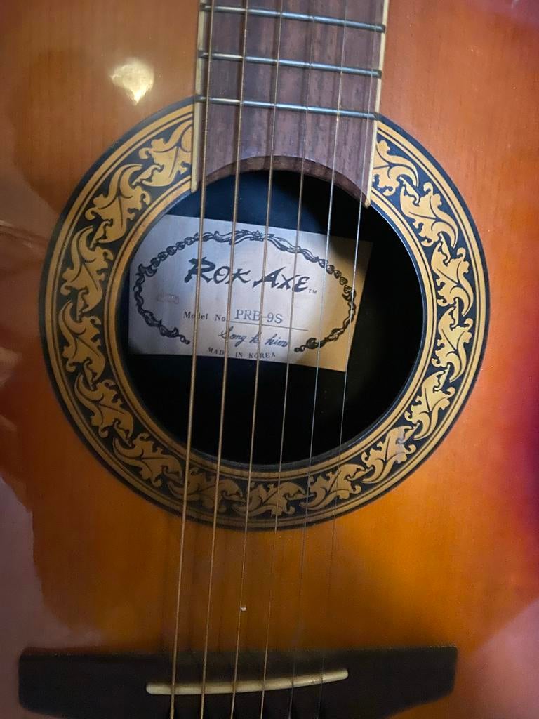 Rok Axe PRE-9S akoestische gitaar, Ophalen of Verzenden, Gebruikt, Western- of Steelstringgitaar, Met (piezo-)element