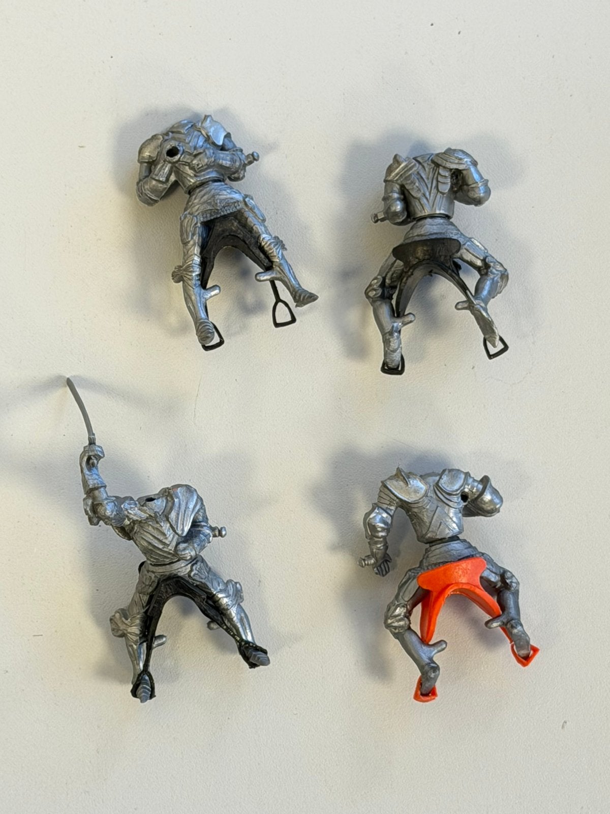 4x Vintage Timpo Swoppets Silver Knights Ruiters Onderdelen, P, P, P, Ophalen of Verzenden