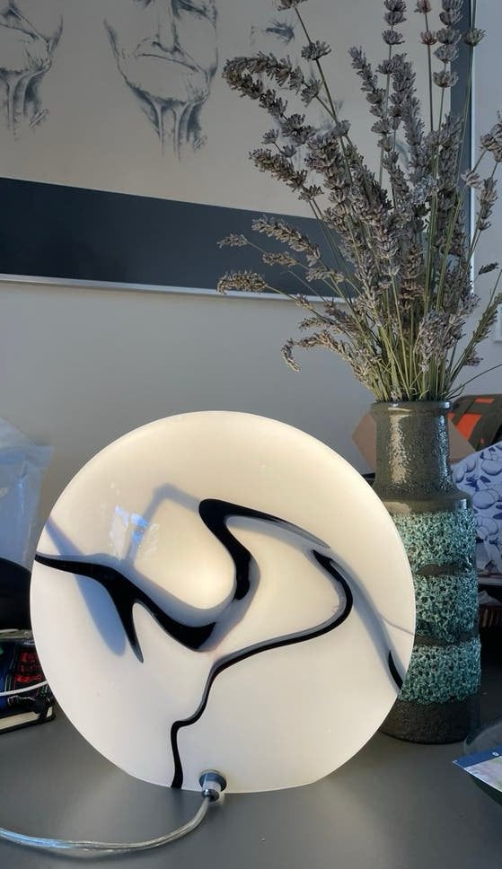 Vintage lamp Zijlstra discus, Zijlstra, Vintage, 28 cm, Met schakelaar