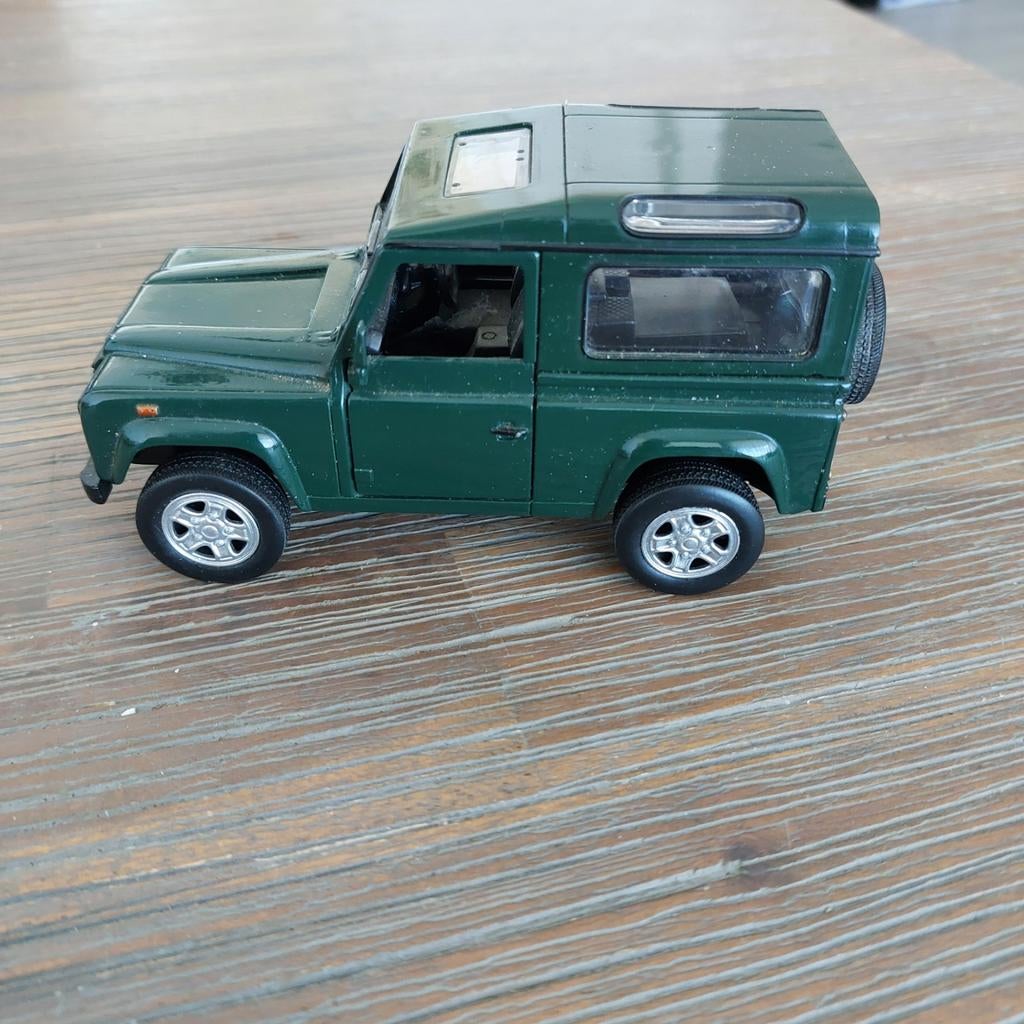 Land Rover Defender 2004 Modelauto - Groen, Ophalen of Verzenden