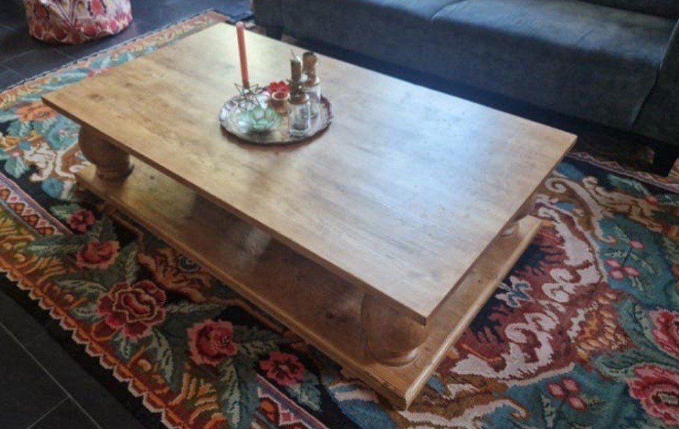Kloostertafel salontafel, Ophalen