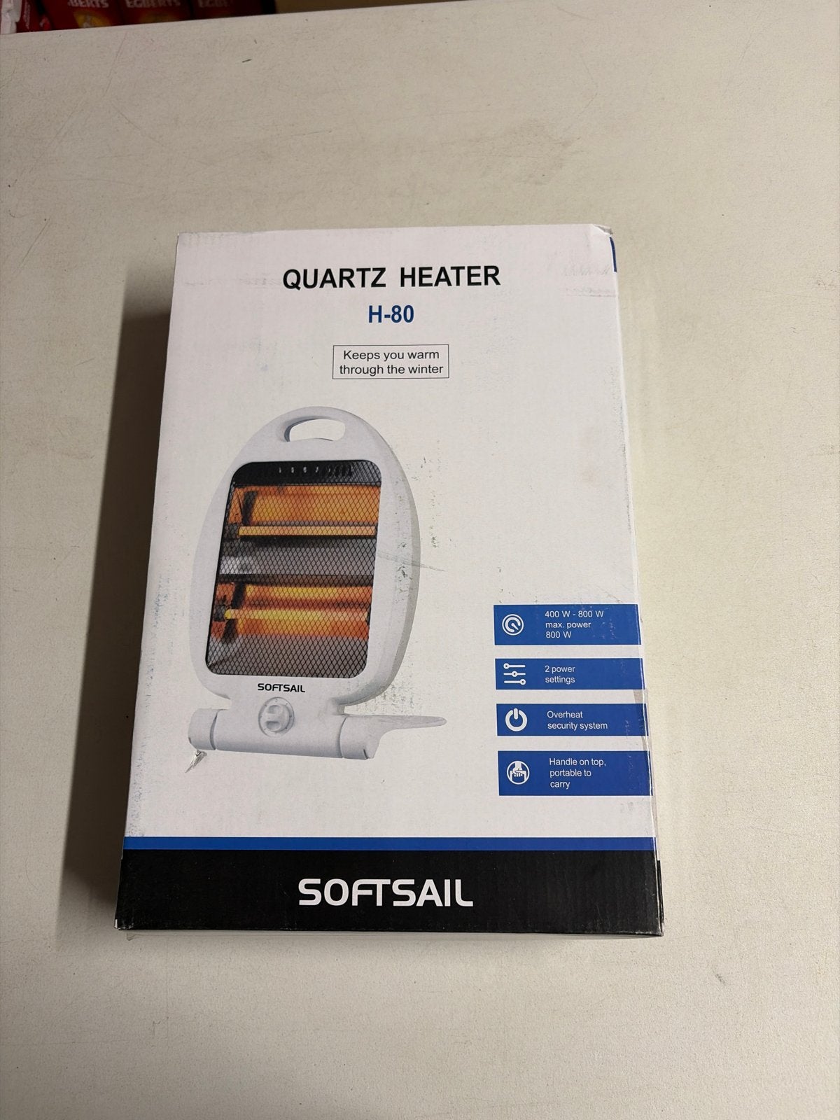 Softsail Quartz Heater H-80 - Nieuw in doos, 30 tot 80 cm, Minder dan 60 cm, K, Kachel