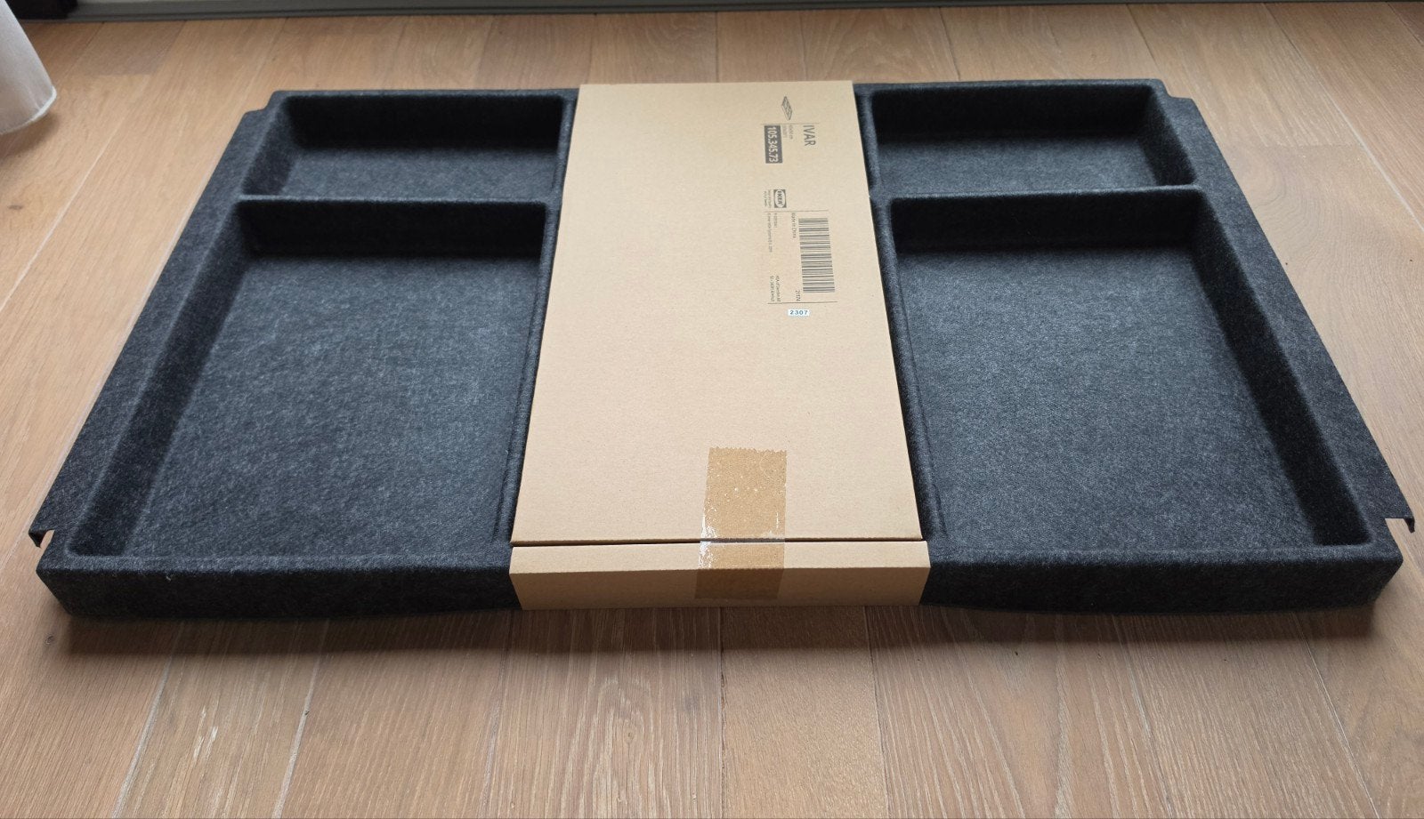 IKEA IVAR Opbergsysteem Lade-inzet Grijs Vilt, Doos, Minder dan 50 cm, Ophalen of Verzenden, Minder dan 40 cm