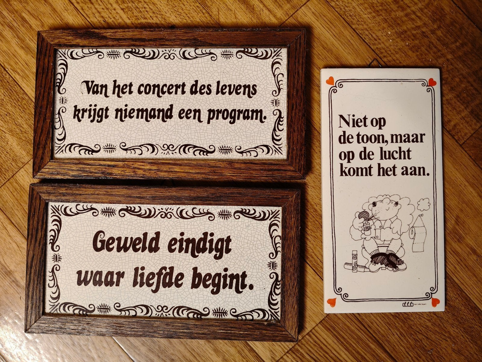 Oude Hollandse Tegeltjes met Wijze Spreuken - Bijna Gratis!, Ophalen