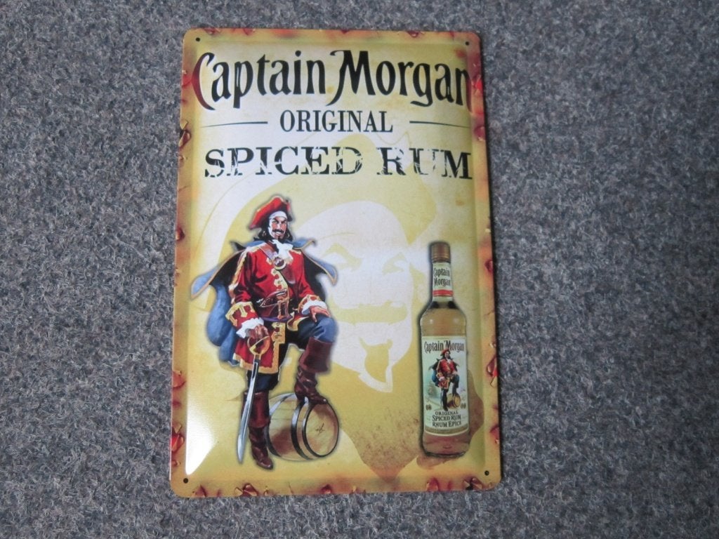 CAPTAIN MORGAN BLIKKEN RECLAMEBORDEN, Ophalen, Nieuw, Reclamebord