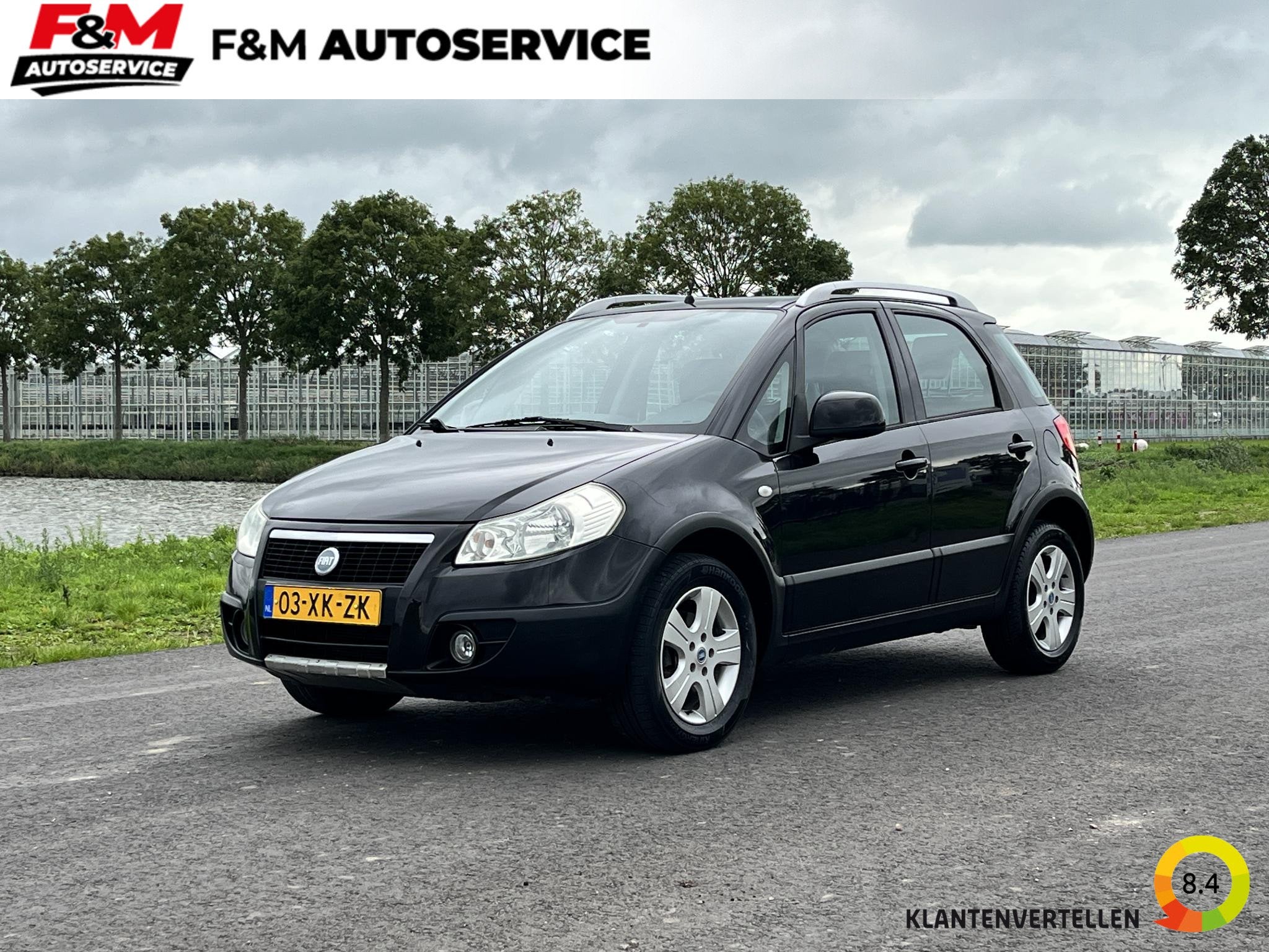 Fiat Sedici 1.6-16V Experience Fourwheeldrive (4x4) Airco, r, Auto's, Gebruikt, 4 cilinders, 400 kg, Zwart