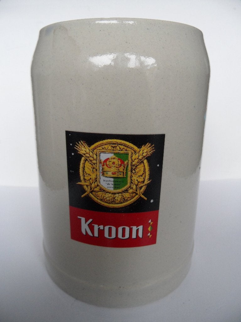 Kroon bierbrouwerij "De Kroon" Oirschot bierpul 0,5 liter, Verzenden, Gebruikt, Pul(len), Overige merken