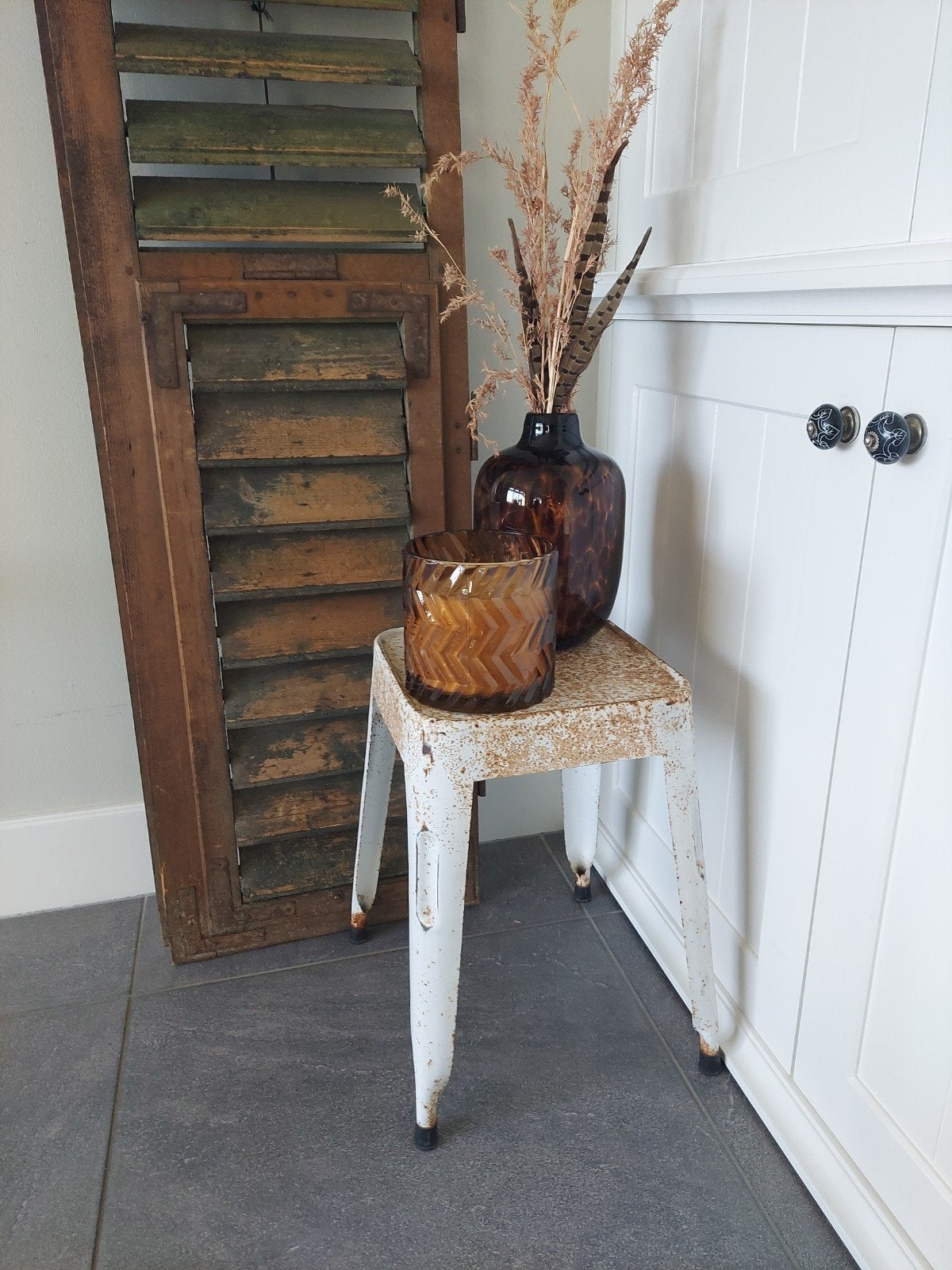 Oud Frans krukje tafeltje bedtafeltje, Ophalen of Verzenden, Hout