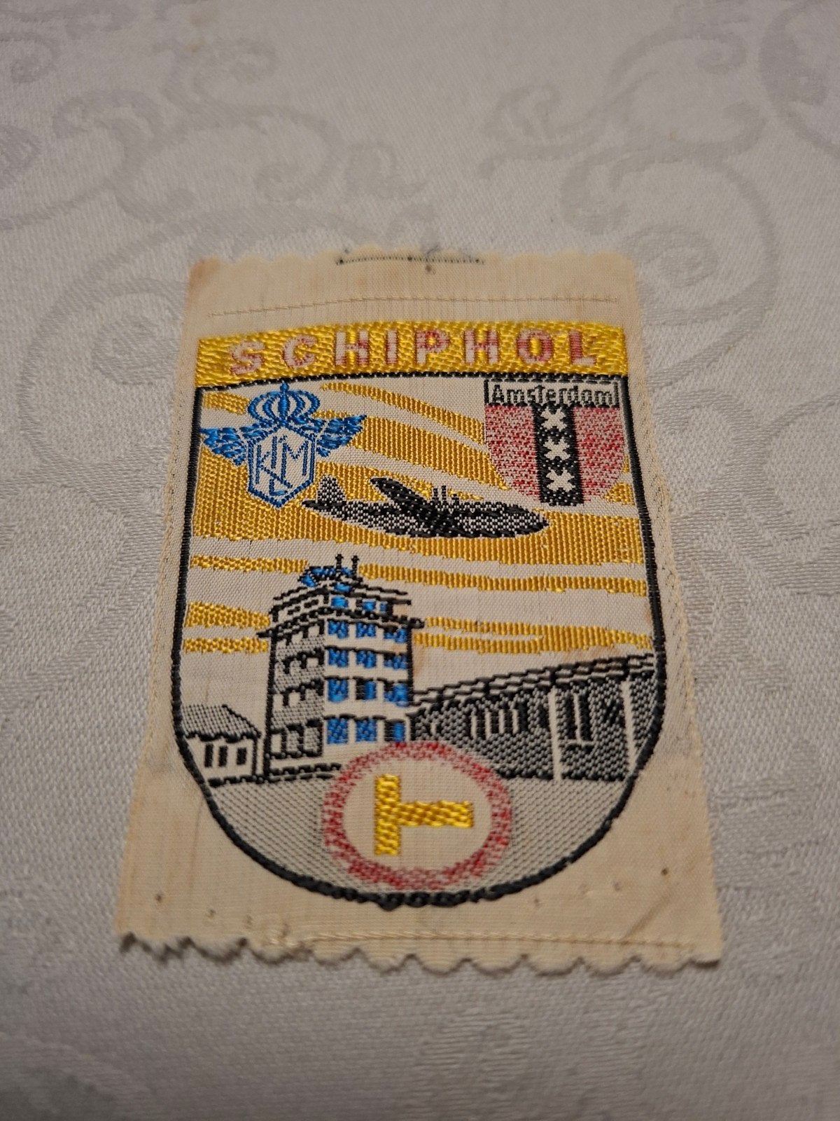 Souvenir embleem KLM Schiphol, Verzenden, Overige soorten, Nederland, Embleem of Badge