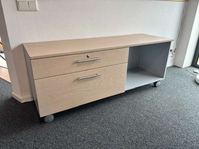Verrijdbare kast Twinform 140x45cm Links L-eiken tv meubel, Niet ingevuld, Gebruikt, 100 tot 150 cm, Niet ingevuld