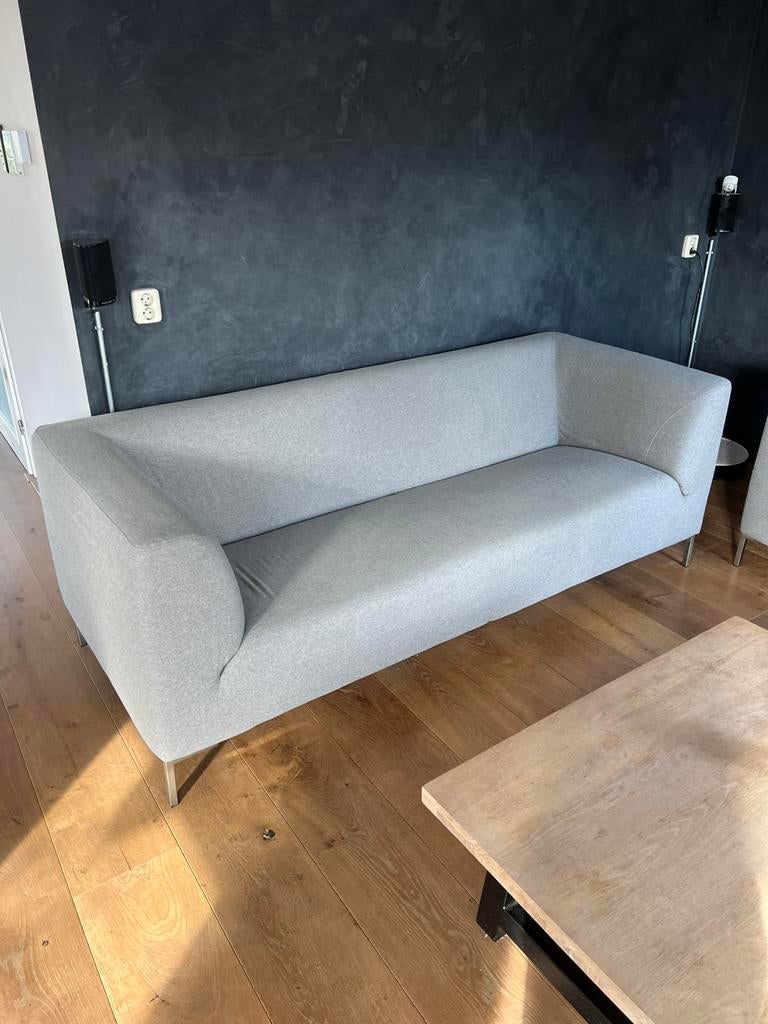 Montel lichtgrijze 3-zits bank, Huis en Inrichting, Ophalen, Gebruikt, Driepersoons, 75 tot 100 cm