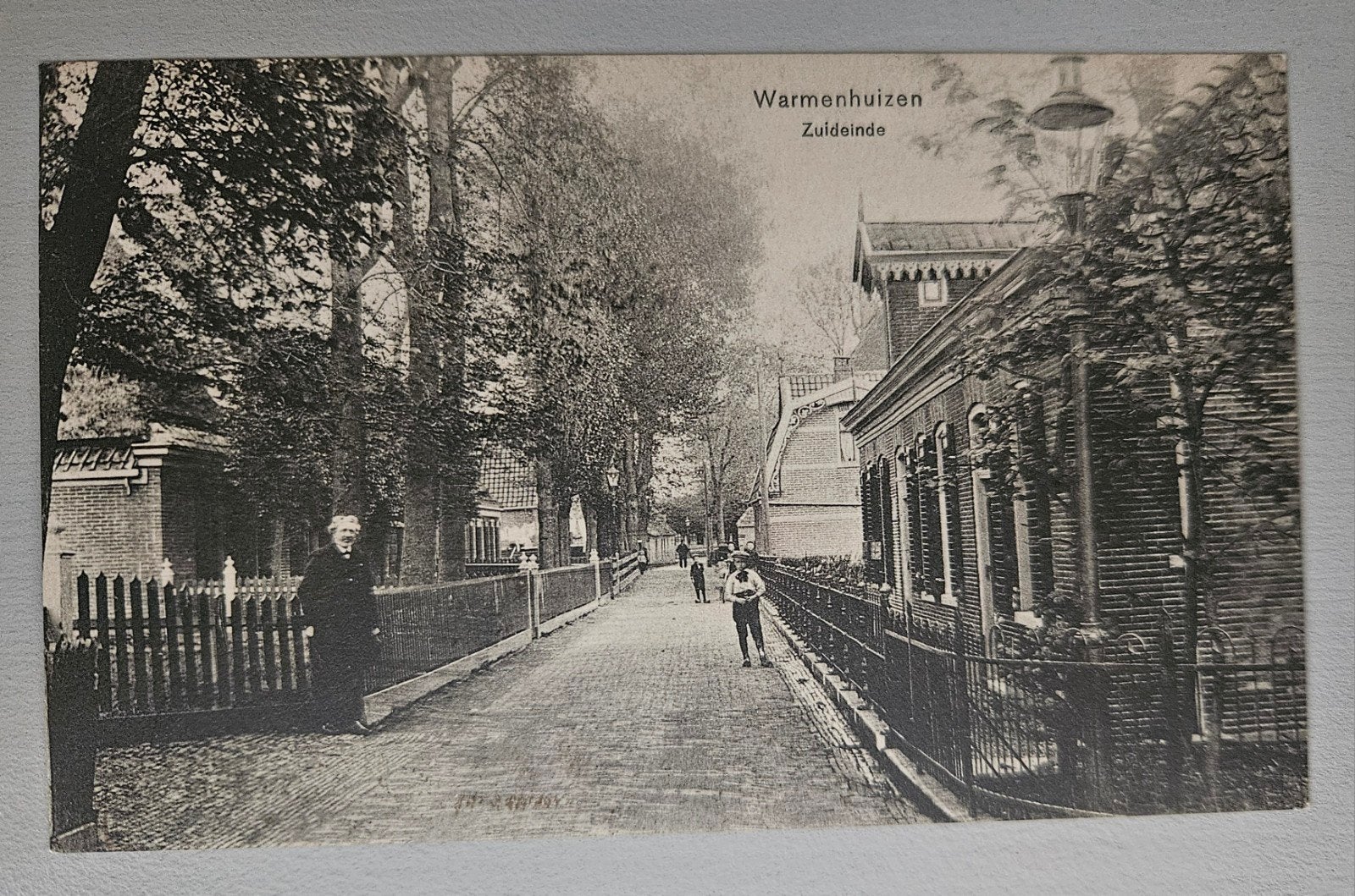 Oude Ansichtkaart Warmenhuizen, Zuideinde - Gelopen, Verzamelen, Ophalen of Verzenden, Voor 1920, Gelopen, Noord-Holland