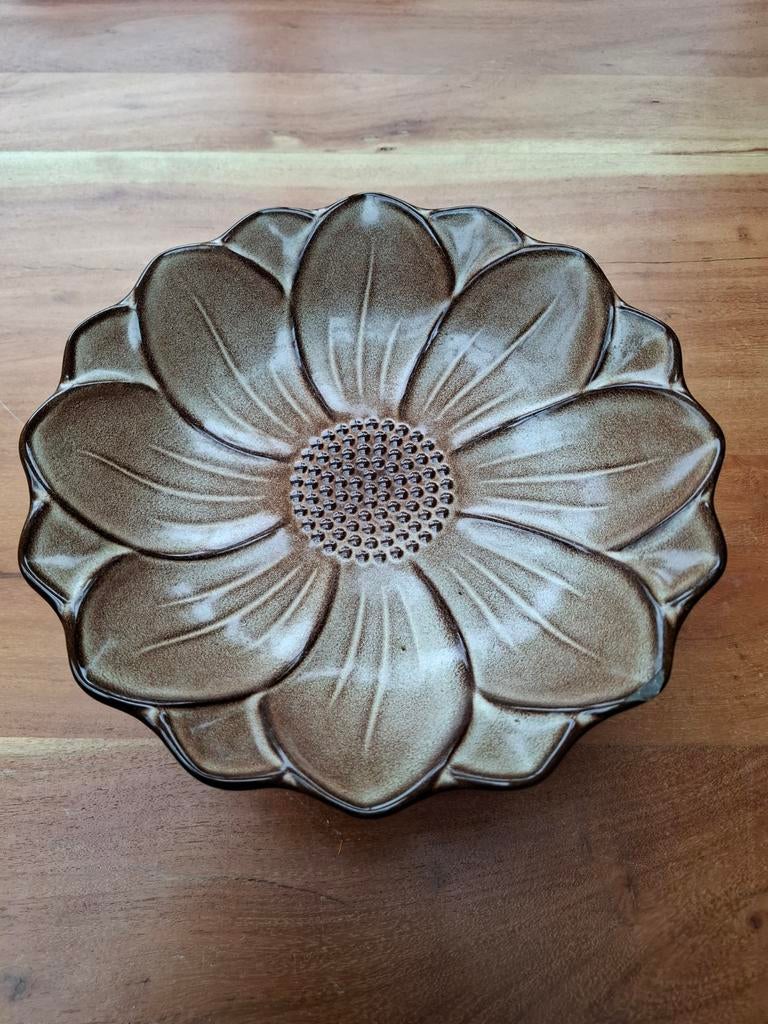 Vintage West-Germany schaal bloemmotief, Antiek en Kunst, Ophalen of Verzenden