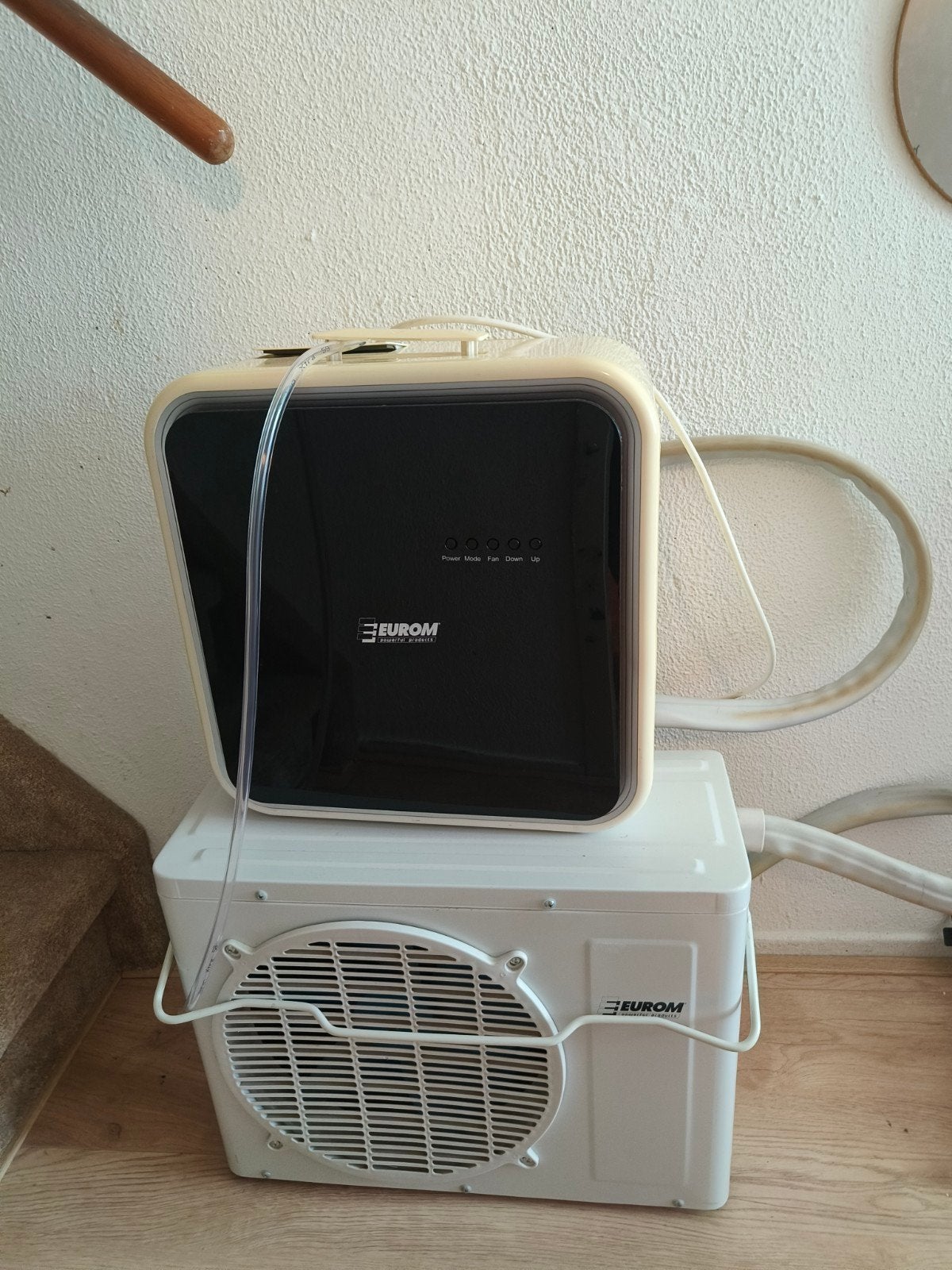 Eurom AC 7000 Mobiele Split Airco - Koelen en Ontvochtigen, Ophalen, Gebruikt, Minder dan 60 m³, 3 snelheden of meer