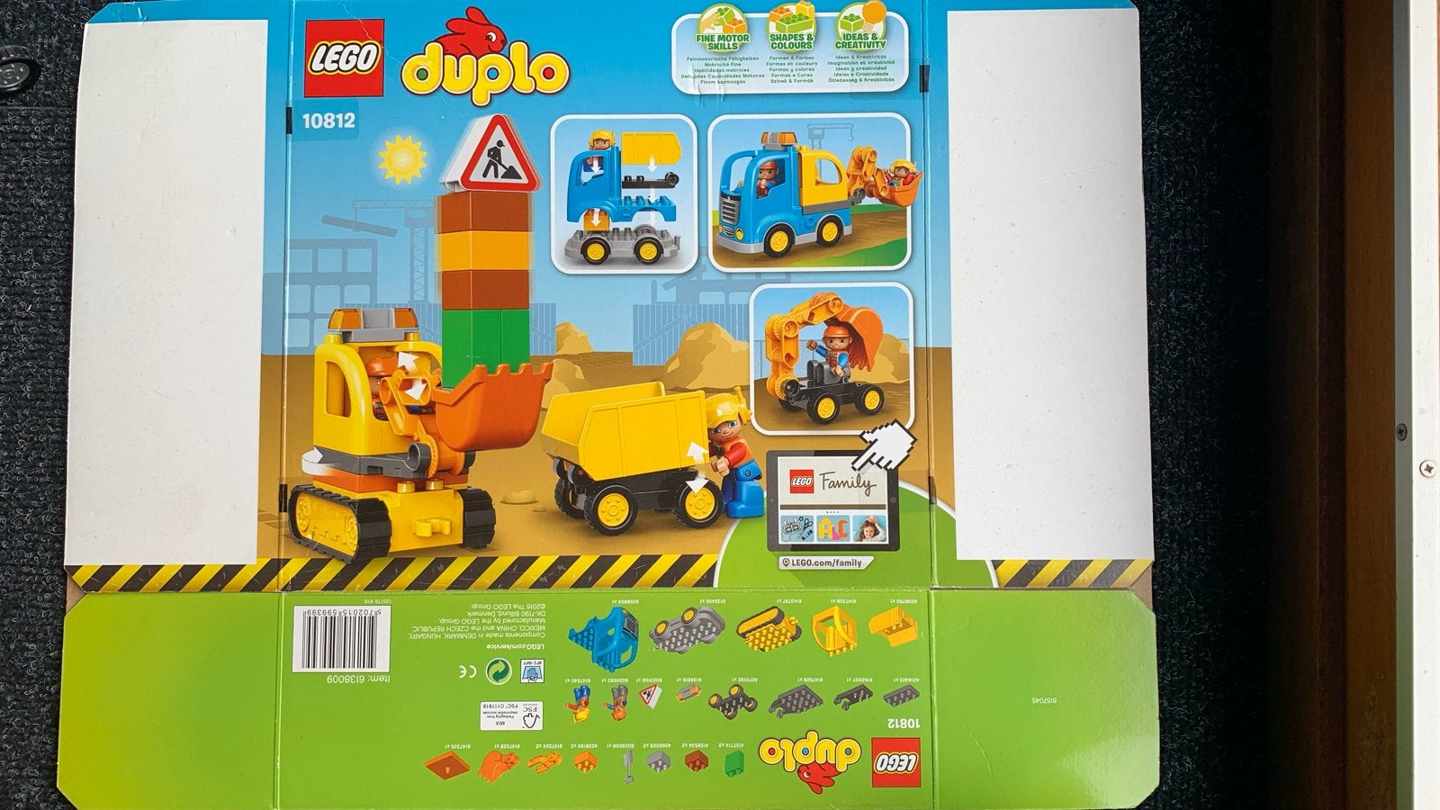 LEGO Duplo 10812 Graafmachine en Vrachtwagen, Kinderen en Baby's, Speelgoed | Duplo en Lego, Ophalen of Verzenden, Zo goed als nieuw