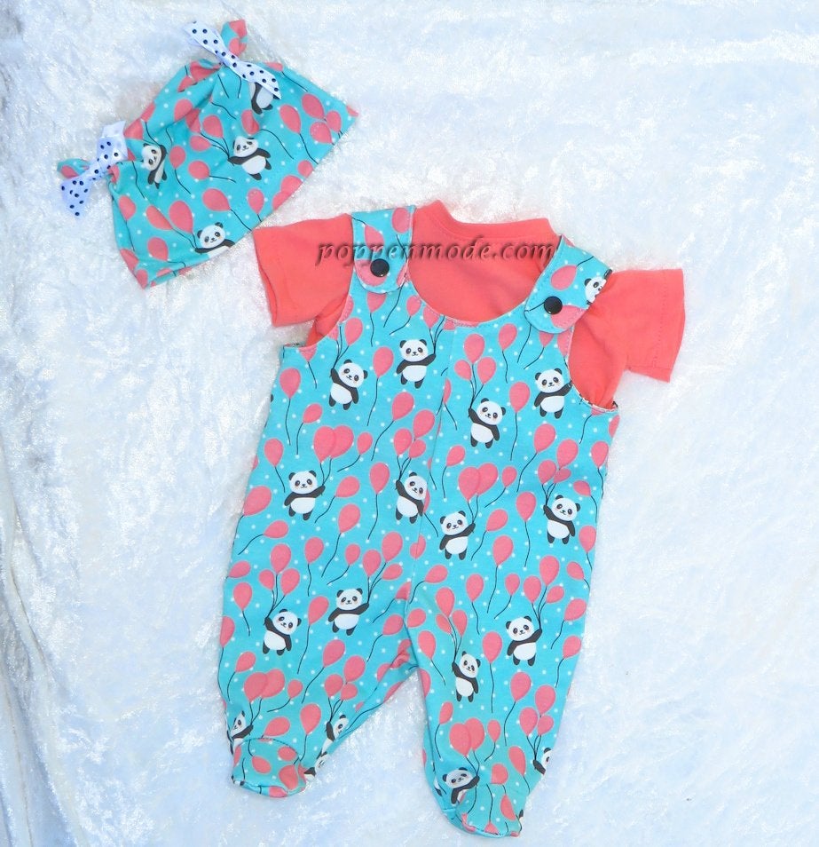 drie-deligkledingsetje past babypop 43 cm, Ophalen, Nieuw, Babypop