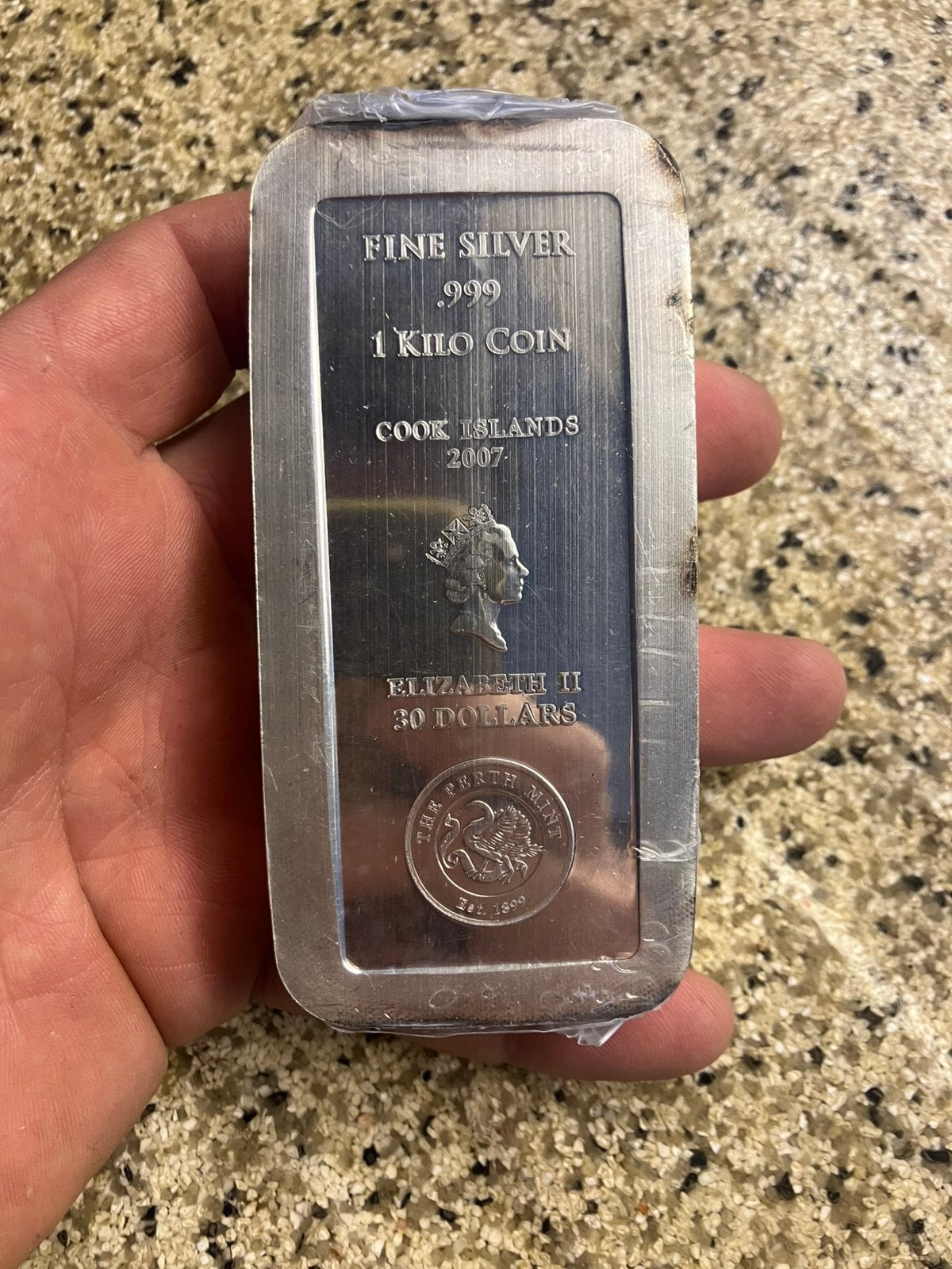 The perth mint kilobaar zilver, Postzegels en Munten, Ophalen of Verzenden, Zilver