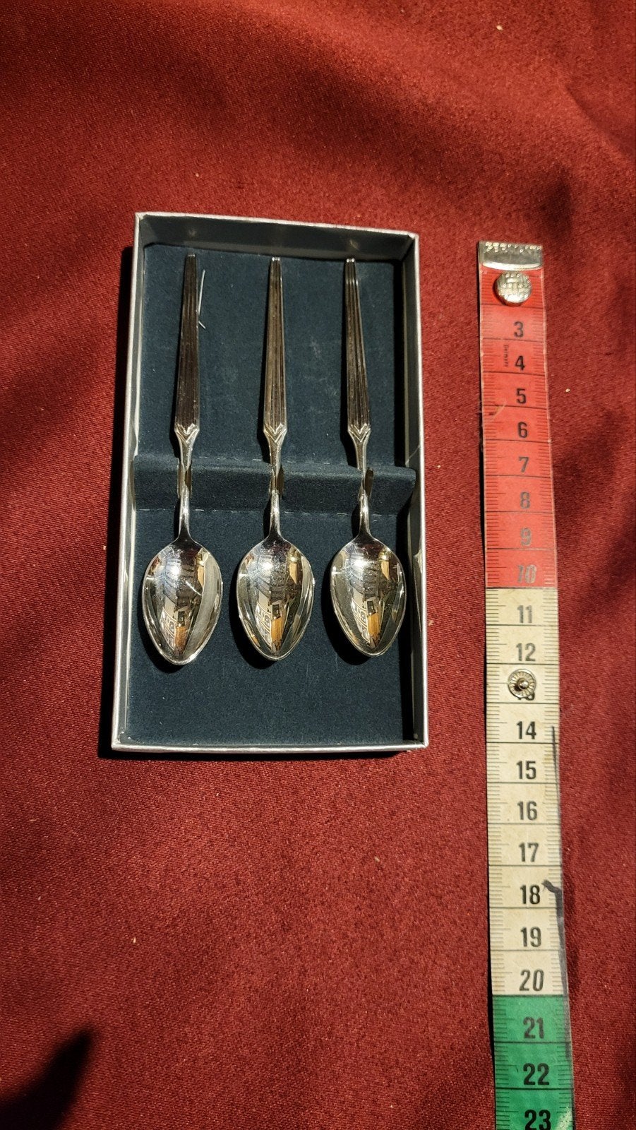 Set van 3 verzilverde theelepels in doosje, Ophalen of Verzenden