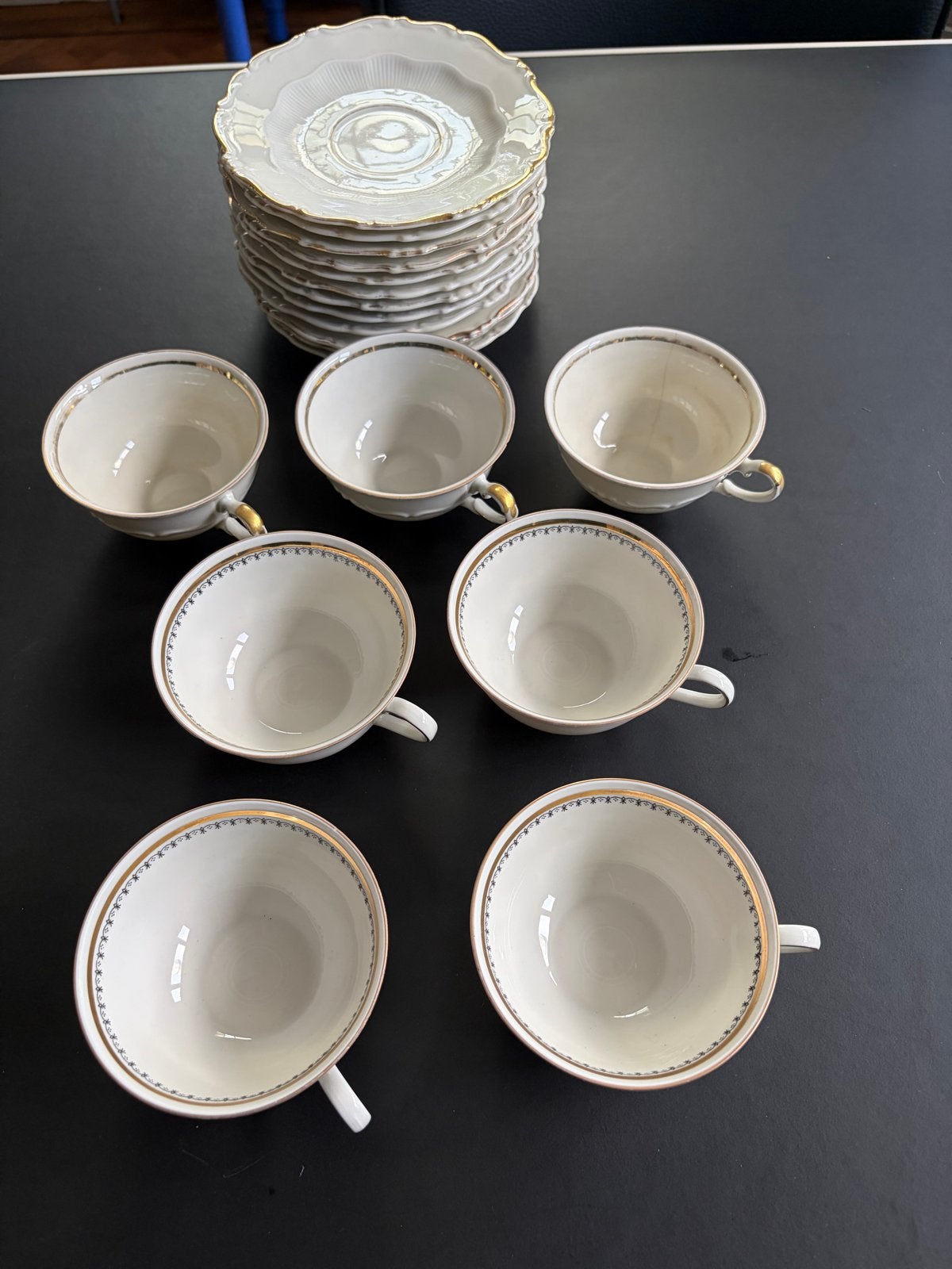 Vintage Bavaria Elfenbein Schirnding  kopjes en schoteltjes, Ophalen of Verzenden