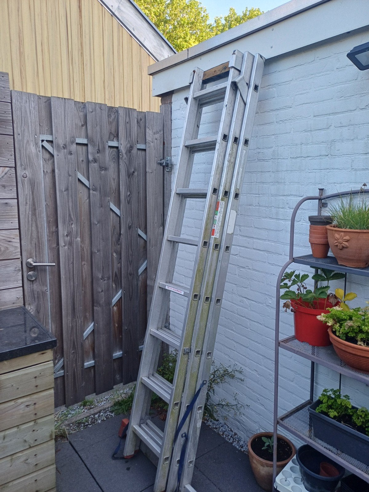 Stevige uitschuifbare ladder - Ideaal voor klussen, Ophalen
