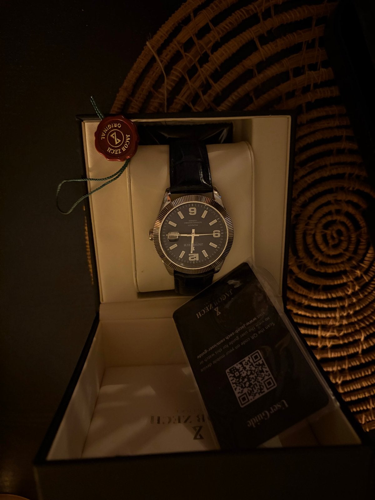 Jacob Zech Automatisch Horloge - Z2.1530.001, Leer, Staal, Polshorloge, Zo goed als nieuw