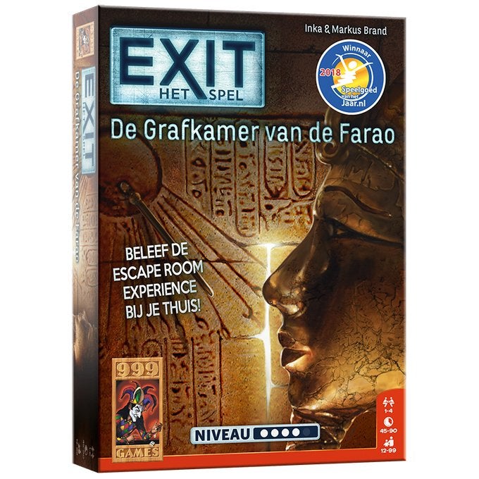 EXIT: De Grafkamer van de Farao, Vijf spelers of meer, Ophalen of Verzenden, Gebruikt, 999 Games b.v.